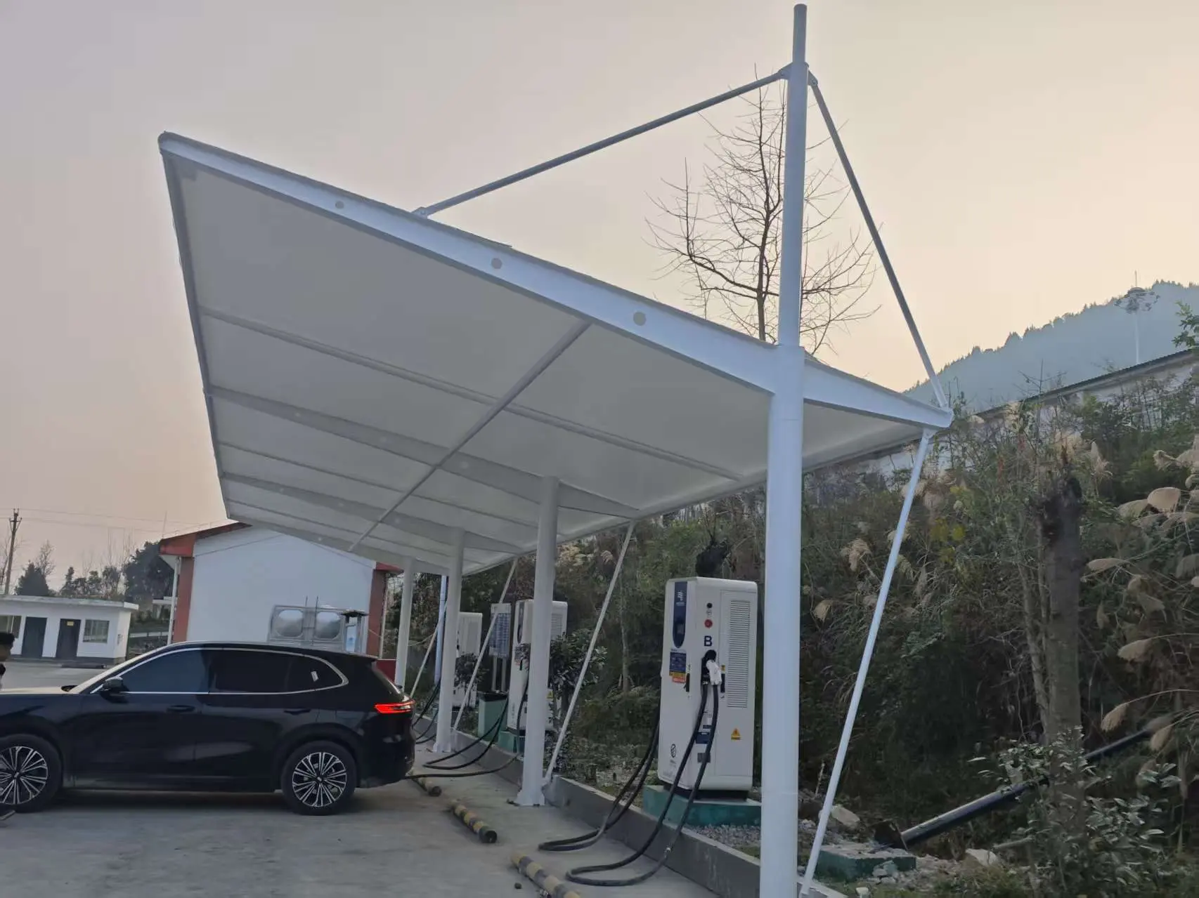 贵州普安膜结构停车棚怎么选才不踩坑?园区、小区、政府项目都该看看
